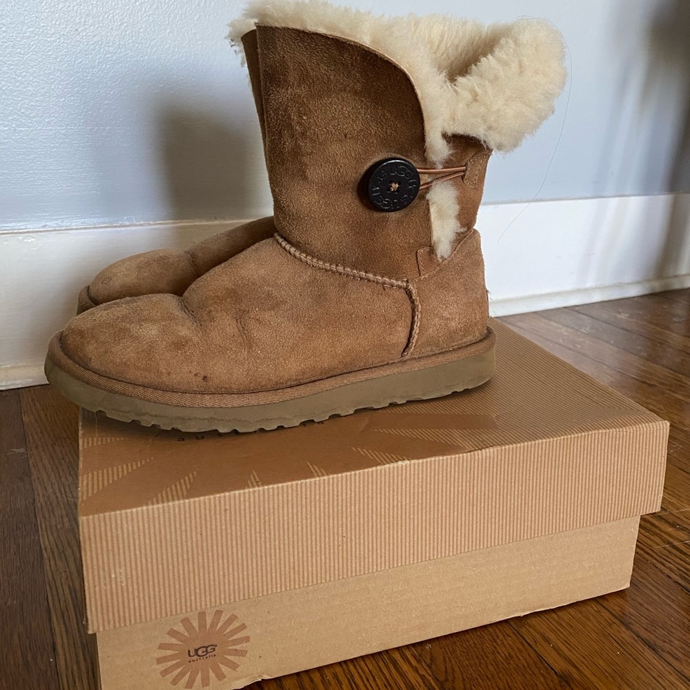 Ugg Bailey Button Booties. Used In Good Condition - image 3